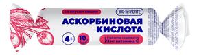 БИОФОРТЕ Аскорбиновая к-та бад таб 3г №10 вишня с сахаром и глюкозой крутка (BioForte)