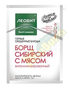 ЛЕОВИТ худеем за неделю борщ сибирский с мясом витамин. пак. 16г