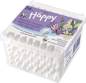 БЕЛЛА Беби хеппи ватные палочки ромашка/подорожник/пантенол №56 (Bella baby happy)