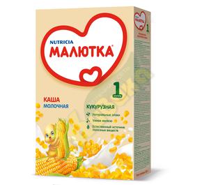 МАЛЮТКА каша 220г молоч. 5 +  кукурузная