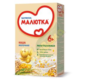 МАЛЮТКА каша 220г молоч. 6 + мультизлаковая