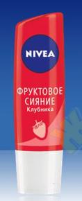 НИВЕЯ Лип кеа бальзам д/губ фруктовое сияние клубника 4,8г (Nivea)