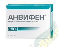 Анвифен капс. 250мг №20 (Аминофенилмасляная к-та)