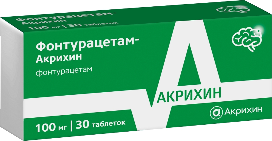 Фонтурацетам-акрихин таб 100мг №30 (Фонтурацетам)