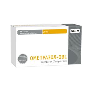 Омепразол-obl капс. кишечнорастворимые 20мг №56 (Омепразол)