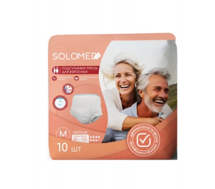 СОЛОМЕД подгузники-трусы для взрослых р.m №10 (Solomed)