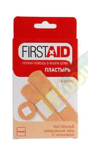 ФЕРСТЭЙД пластырь набор бактерицидный текстильный универсальный №16 (Firstaid)