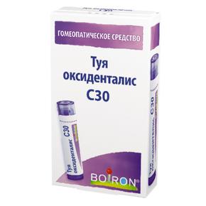 Туя оксиденталис с30 гранулы гомеопатические