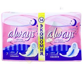 ОЛВЕЙЗ Ультра найт сенситив прокладки №14 (Always)