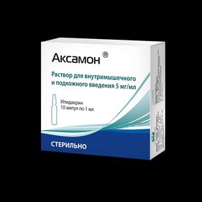 Аксамон р-р д/и/в/м/п/к 5мг/мл 1мл амп №10 (Ипидакрин)