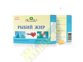 МИРРОЛЛА Рыбий жир витамины А/Д/Е капс. 370мг №100