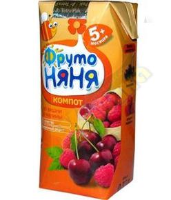 ФРУТОНЯНЯ компот 200мл вишня/малина