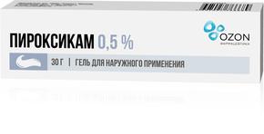 Пироксикам гель 0.5% 30г туба /озон/ (Пироксикам)