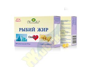 МИРРОЛЛА Рыбий жир витамин Е капс. 370мг №100
