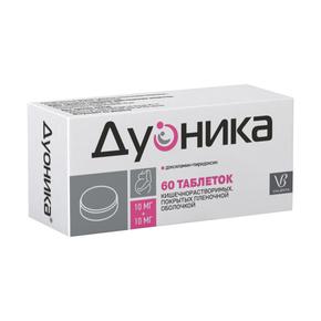 Дуоника таб кишечнорастворимые п/об/пл 10мг + 10мг №60 (Доксиламин + Пиридоксин)