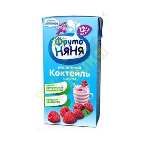 ФРУТОНЯНЯ коктейль 200мл молочный с малиной
