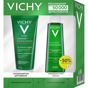 VICHY Нормадерм набор гель очищ. 200мл  +  лосьон очищ. 200мл скидка 50% на второй продукт (ВИШИ)