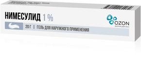 Нимесулид гель д/наруж.прим. 1% 20г /озон/ (Нимесулид)