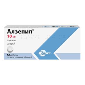 Алзепил таб п/об/пл 10мг №56 (Донепезил)