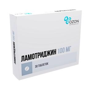 Ламотриджин таб 100мг №30 /озон/ (Ламотриджин)