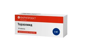 Торасемид таб 5мг №30 /фармпроект/ (Торасемид)
