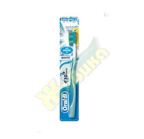 ОРАЛ-БИ 3д уайт отбеливание средняя щетка зубная (Oral-b)