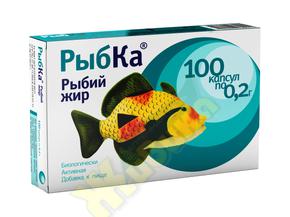 РЫБКА рыбий жир капс. 0,2г №100