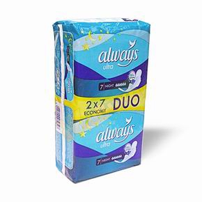 ОЛВЕЙЗ Ультра найт дуо прокладки №14 (Always)
