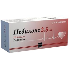 Небилонг таб 2,5мг №30 (Небиволол)