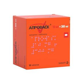 Апроваск таб п/об/пл 10мг + 300мг №56 (Амлодипин + Ирбесартан)