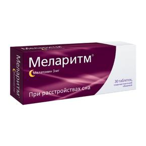Меларитм таб п/об/пл 3мг №30 (Мелатонин)