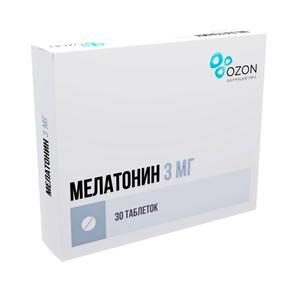 Мелатонин таб п/об/пл 3мг №30 /озон/ (Мелатонин)