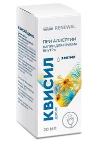 Квисил дропс капли д/вн.прим. 5мг/мл 20мл фл-кап. /renewal/ (Левоцетиризин)