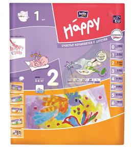 БЕЛЛА Беби хеппи подгузники детские 3-6кг №1 mini (Bella baby happy)