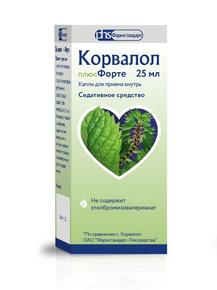 Корвалол плюс форте капли д/вн.прим. 25мл фл-кап. /фармстандарт/ (Мяты перечной листьев масло + Пустырника травы настойка + Фенобарбитал)