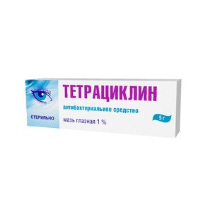 Тетрациклин мазь глазная 1% 5г туба /синтез/ (Тетрациклин)