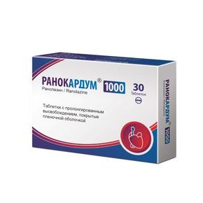 Ранокардум таб с пролонг. высв. п/об/пл 1000мг №60 (Ранолазин)