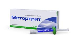 Метортрит р-р д/и 10мг/мл 1мл шприц №1 с иглой д/и (Метотрексат)