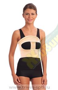 ТРИВЕС бандаж женский послеоперационный на грудную клетку р.xxs/70-80см арт.т.23.08 бежевый