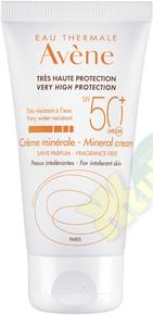 AVENE крем солнцезащитный с минеральным экраном 50мл spf 50 +  (АВЕН)