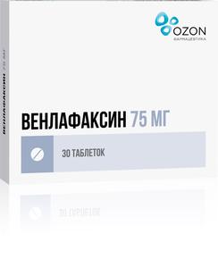Венлафаксин таб 75мг №30 /озон/ (Венлафаксин) RP ОСТАЁТСЯ В АПТЕКЕ