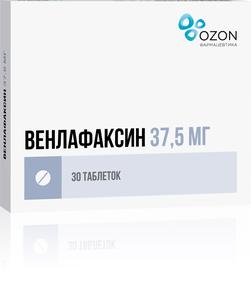 Венлафаксин таб 37,5мг №30 /озон/ (Венлафаксин) RP ОСТАЁТСЯ В АПТЕКЕ