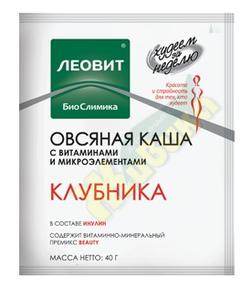 ЛЕОВИТ худеем за неделю каша овсяная клубника со сливками (инулин) 40г