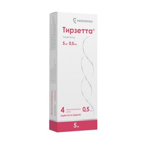 Тирзетта р-р д/и/п/к 5 мг шприц в автоинжекторе 0,5 мл №4 (Тирзепатид)