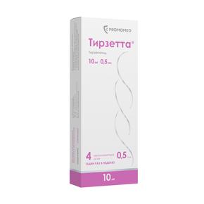 Тирзетта р-р д/и/п/к 10 мг шприц в автоинжекторе 0,5 мл №4 (Тирзепатид)