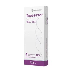 Тирзетта р-р д/и/п/к 12,5 мг шприц в автоинжекторе 0,5 мл №4 (Тирзепатид)