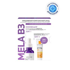 LA ROCHE-POSAY Мела В3 сыворотка концентрированная против пигментации mela 30мл + антгелиос uvmune 400 флюид матирующий spf50 +  15мл в подарок (ЛЯ РОШ-ПОЗЕ)