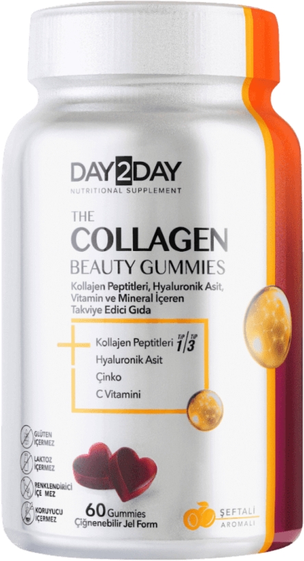 ОРЗАКС Дей2дей коллаген бьюти гаммиз таб жев. №60 персик (Orzax Day2Day Collagen Beauty)