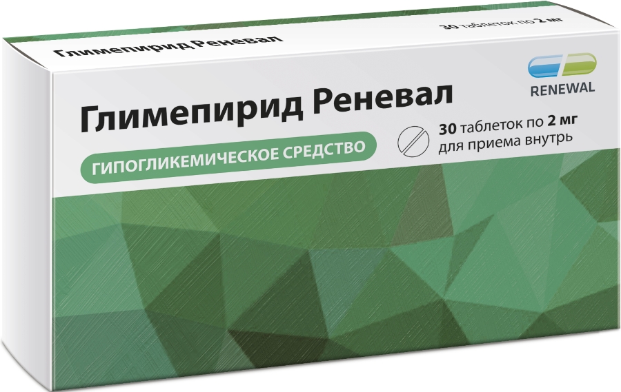 Глимепирид реневал таб 2мг №30 /renewal/ (Глимепирид)