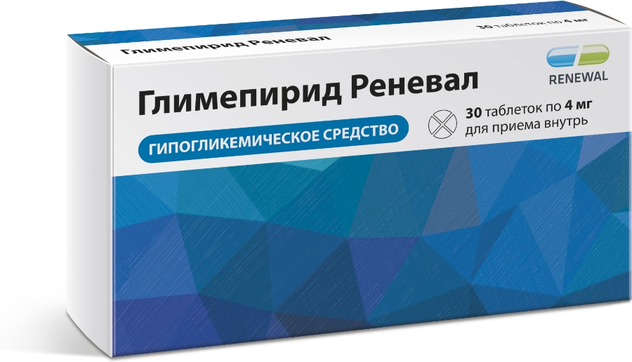 Глимепирид реневал таб 4мг №30 /renewal/ (Глимепирид)